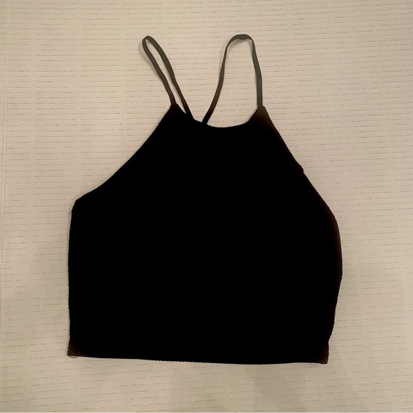 Dark blue cross crop  top size xs UK2LA - Picture 5 of 8